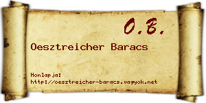 Oesztreicher Baracs névjegykártya